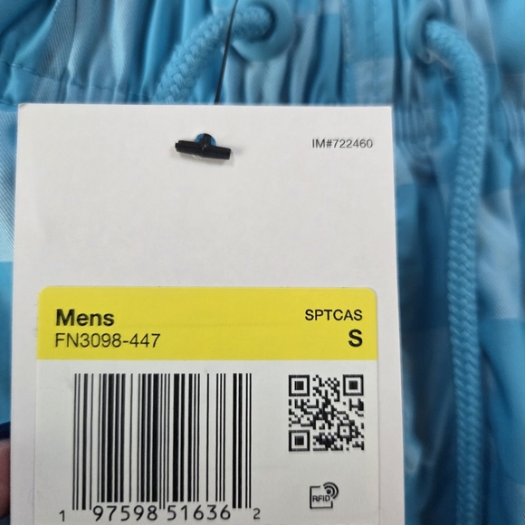 Nike Mens Blue Checkered Woven Shorts FN3098-447 Small New Athletic Gym Workout - Picture 5 of 10